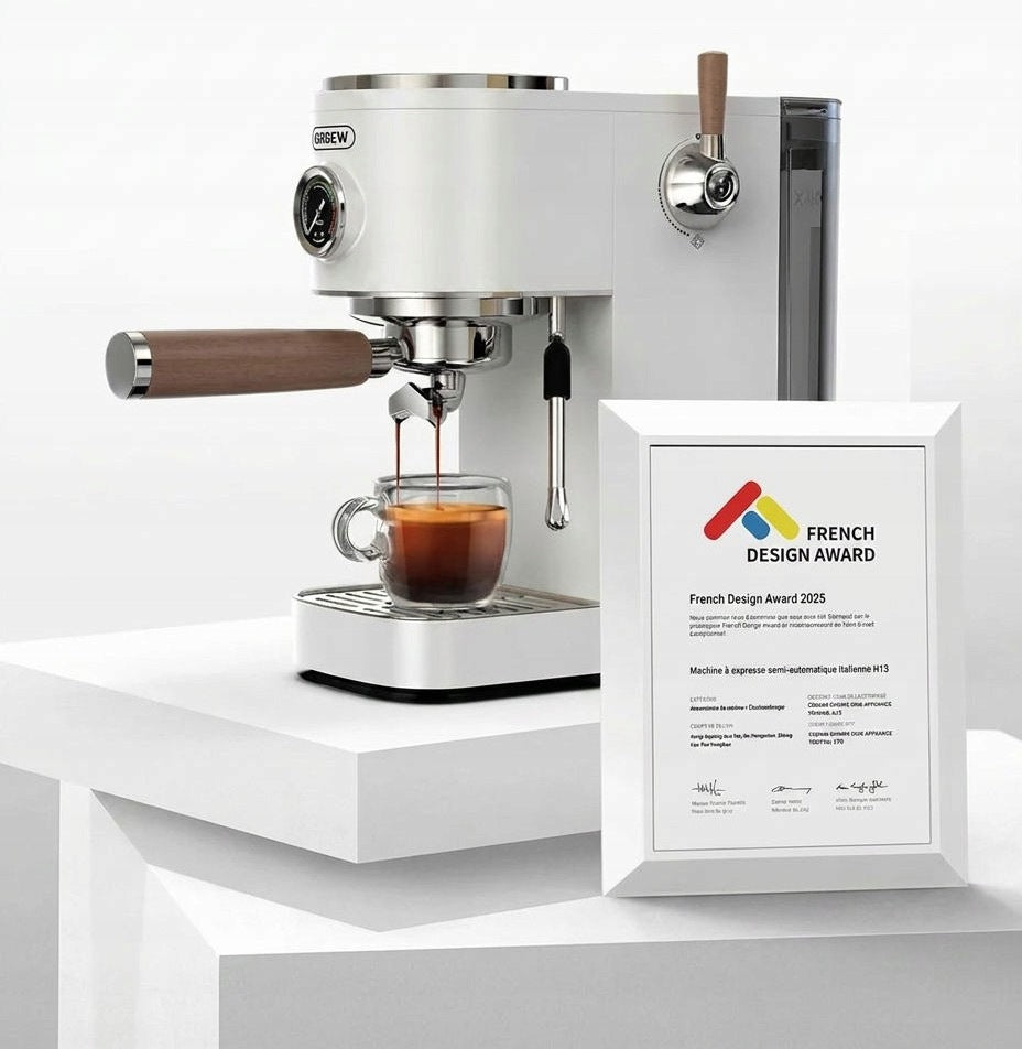 HIBREW H13 COFFEE MAKER WITH 7 BREWING MODES AND ADJUSTABLE TRAY Dominant color white