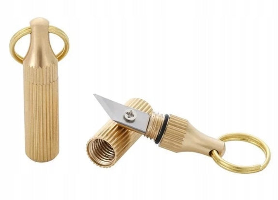 HIDDEN KNIFE MINI KEYCHAIN KNIFE FOR OPENING PACKS OF SURVIVAL CARDBOARD ENVELOPES Brand no brand