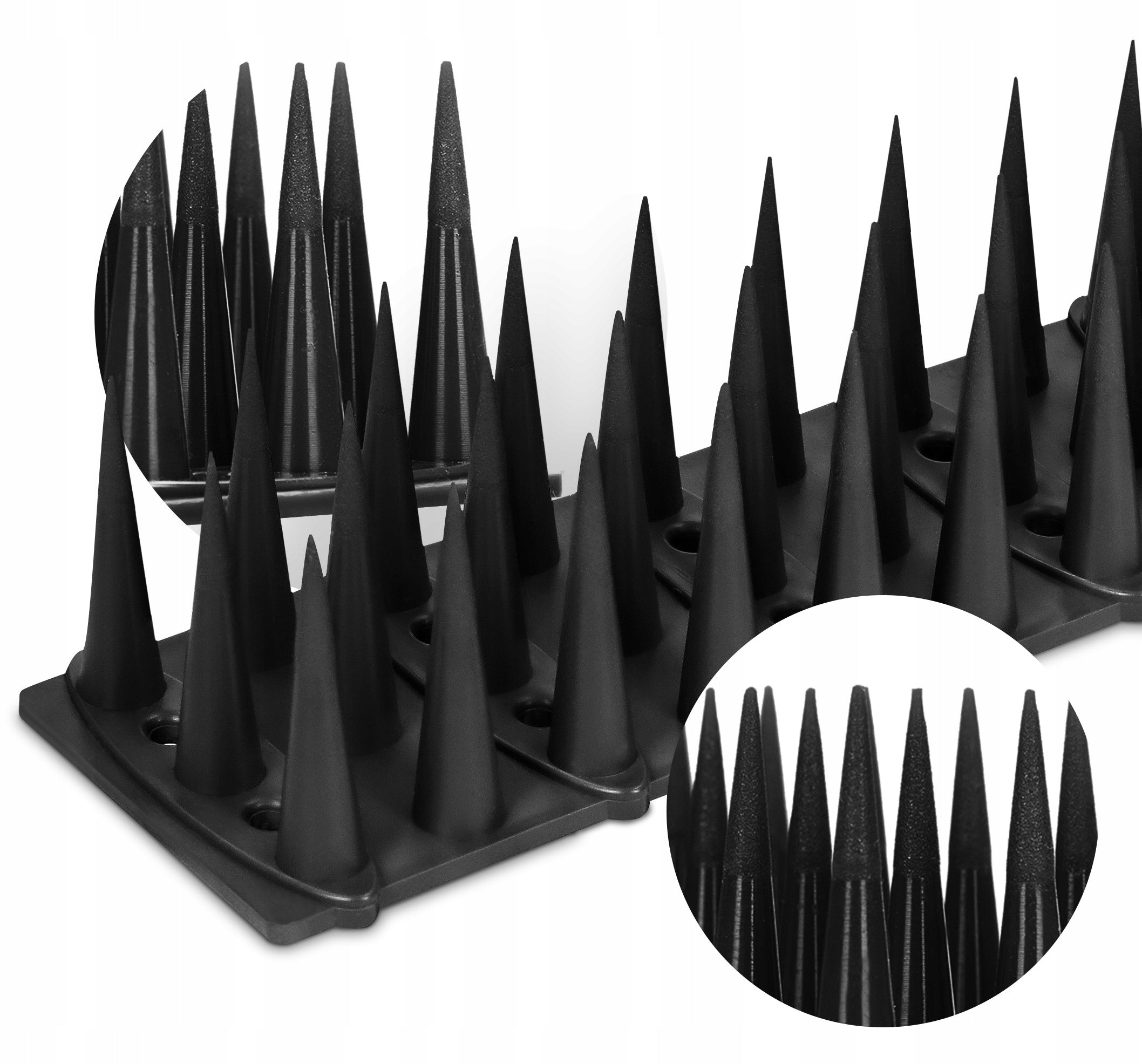 HIGH BIRD STRIP SPIKES FOR PIGEONS BLACK PLASTIC AGAINST BIRDS