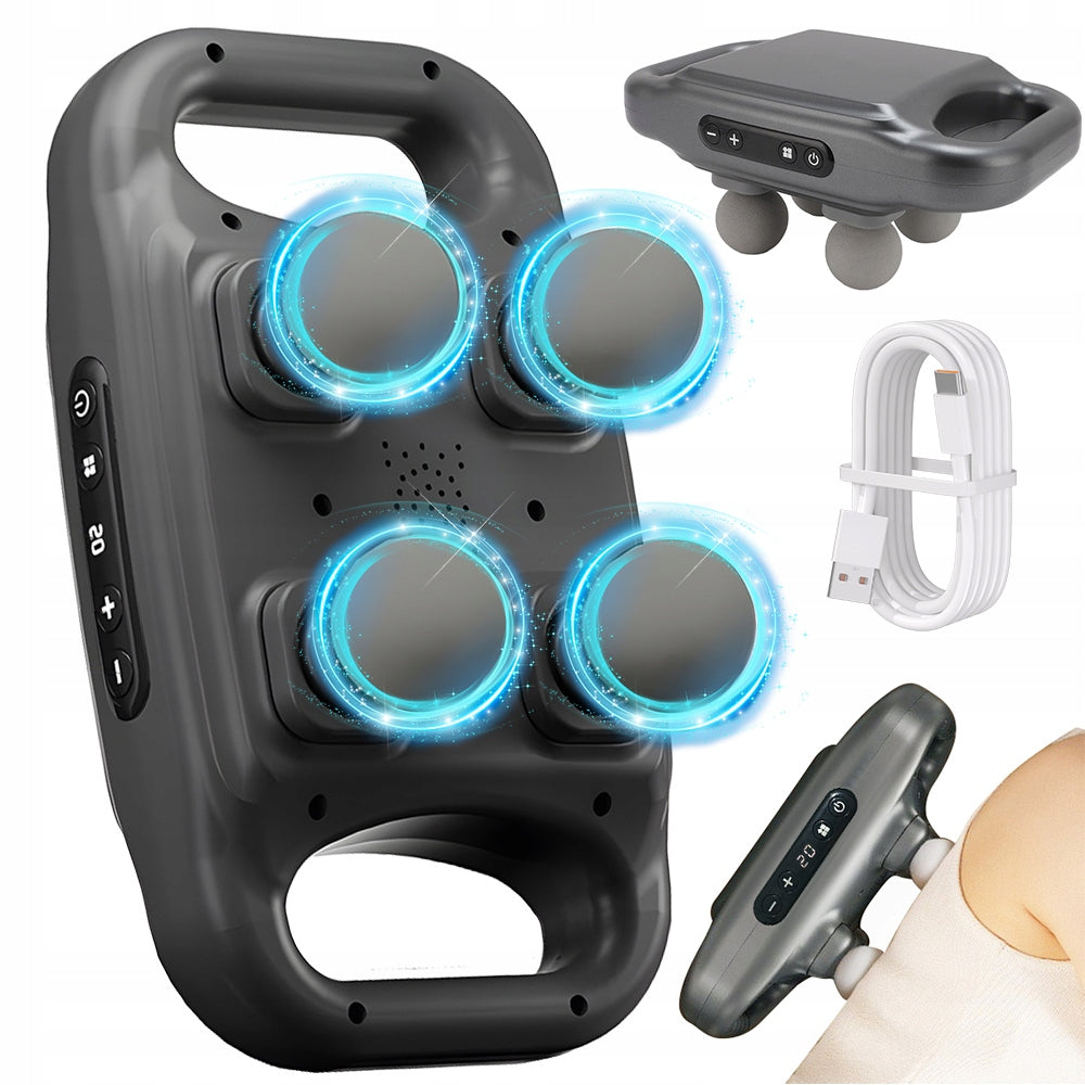 HIGH FREQUENCY MASSAGER WITH 4 HEADS FOR THIGHS, CALVES AND NECK Packaging status original
