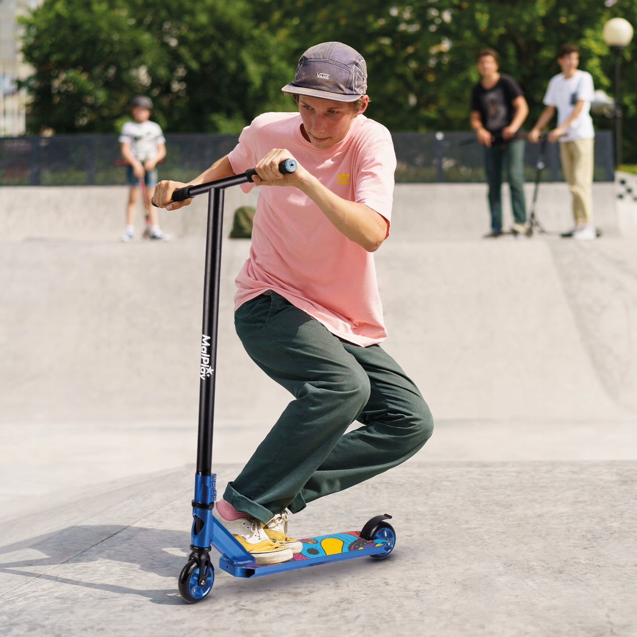 HIGH-PERFORMANCE SCOOTER T-BAR FOR STREET TRICKS HEIGHT 84CM DURABLE ABEC-9 Brand MalPlay