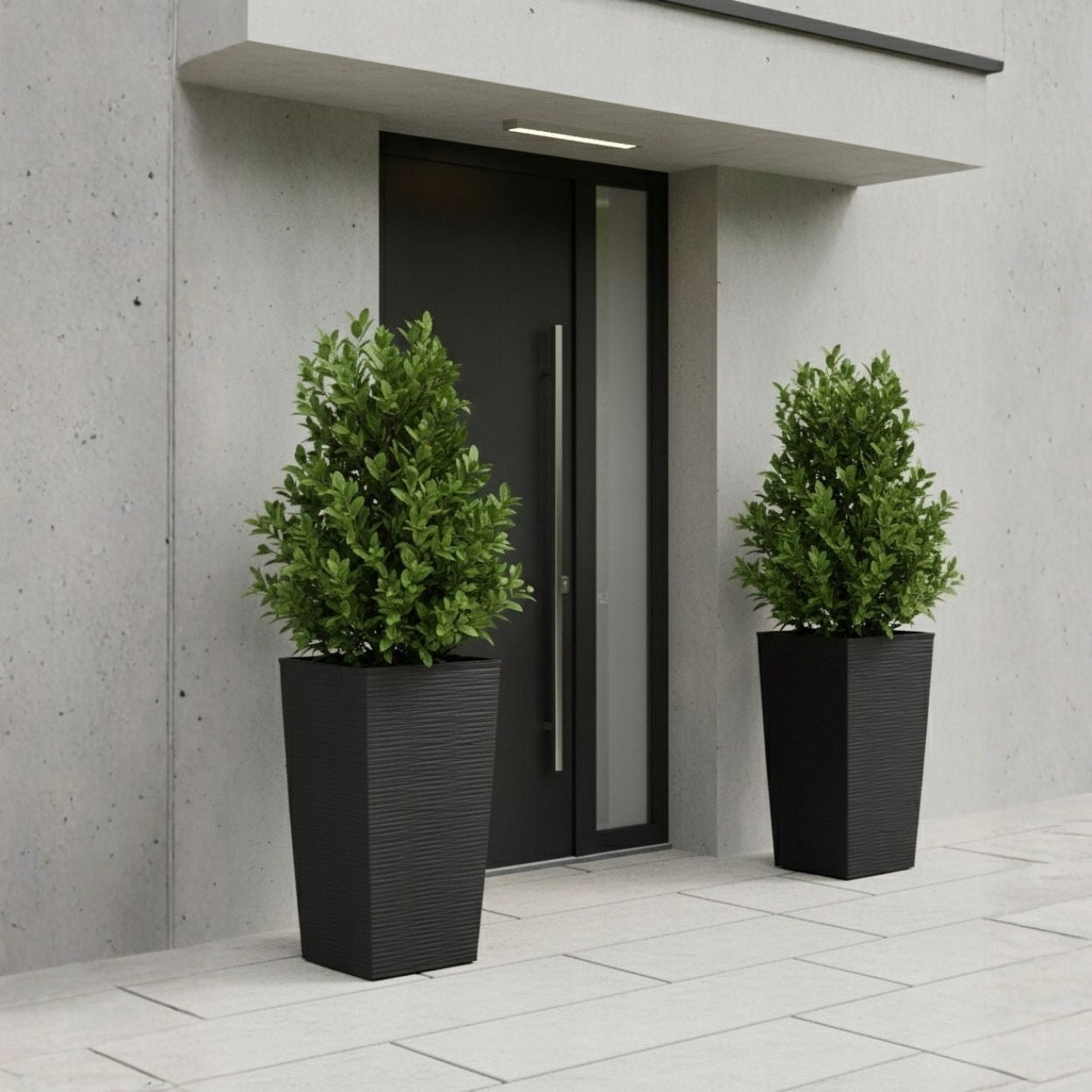 HIGH PLANTER BLACK SLIM chisel for terrace flowers rectangular insert 30x60 cm Packaging status original