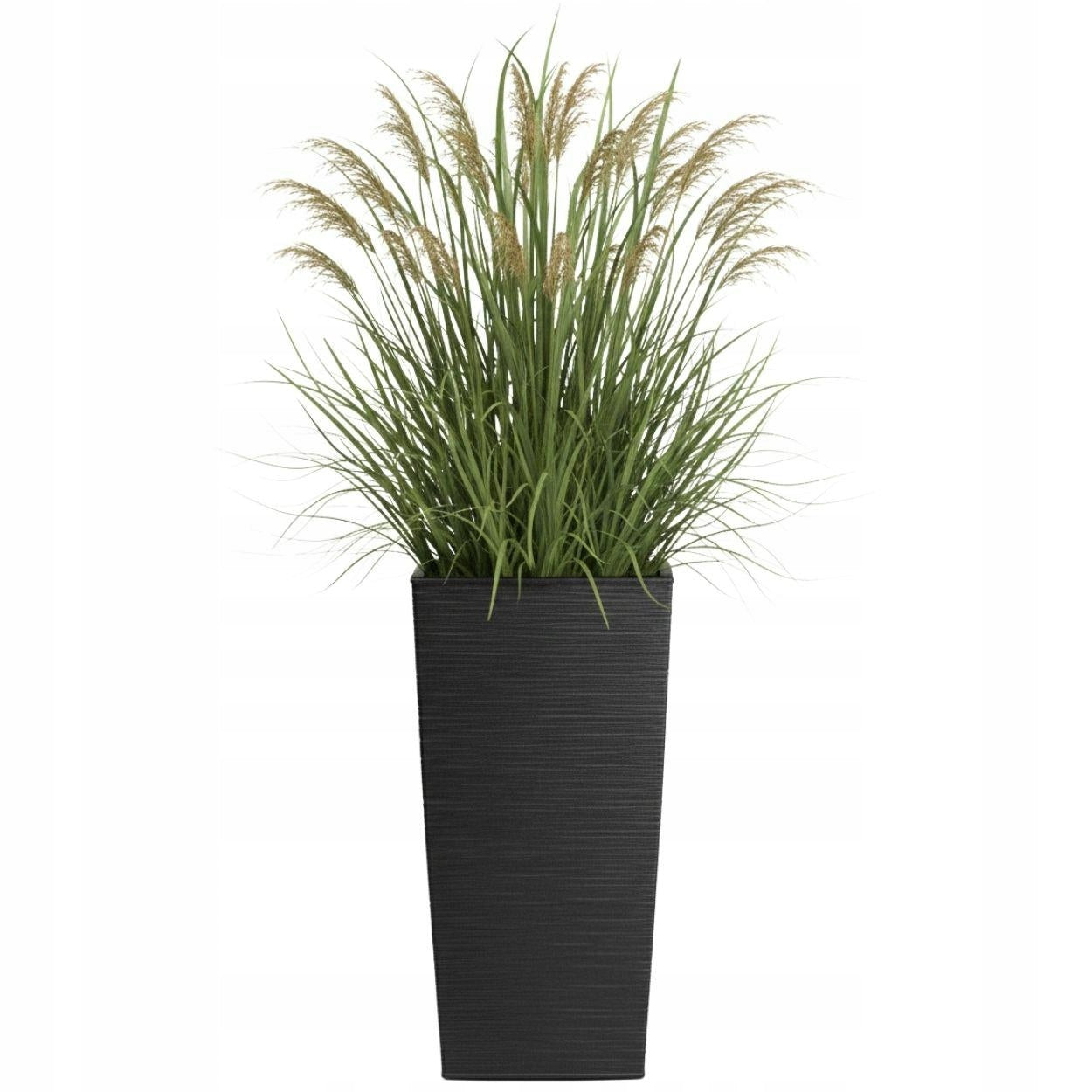 HIGH PLANTER BLACK SLIM chisel for terrace flowers rectangular insert 30x60 cm