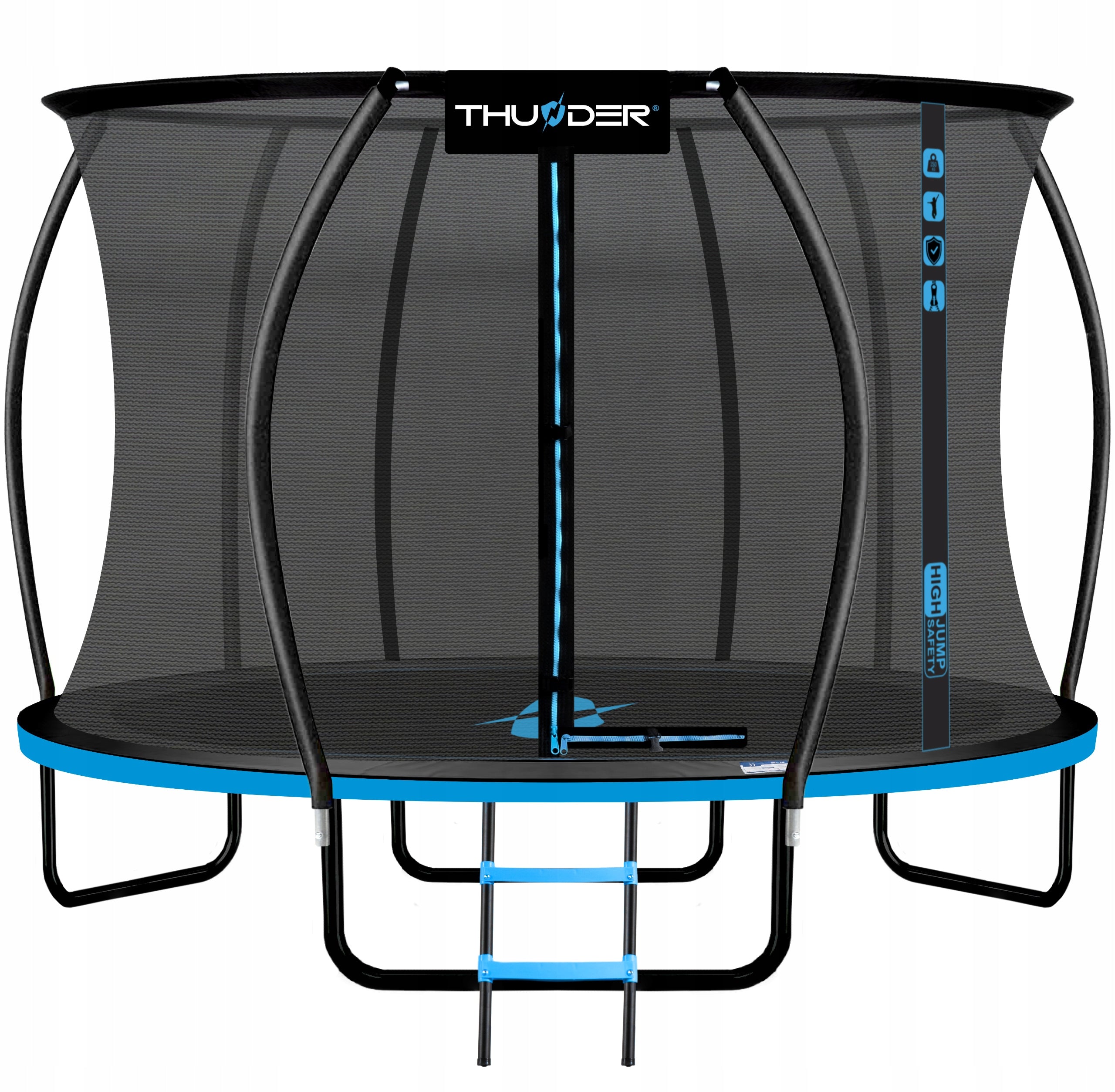 HIGH QUALITY TRAMPOLINE WITH MESH LADDER Large 366cm Strong Construction