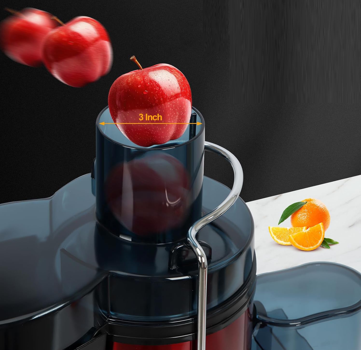 HIGH SPEED JUICER KERCH FRUIT VEGETABLE HOLE 70MM Red Manufacturer code 08081026-1