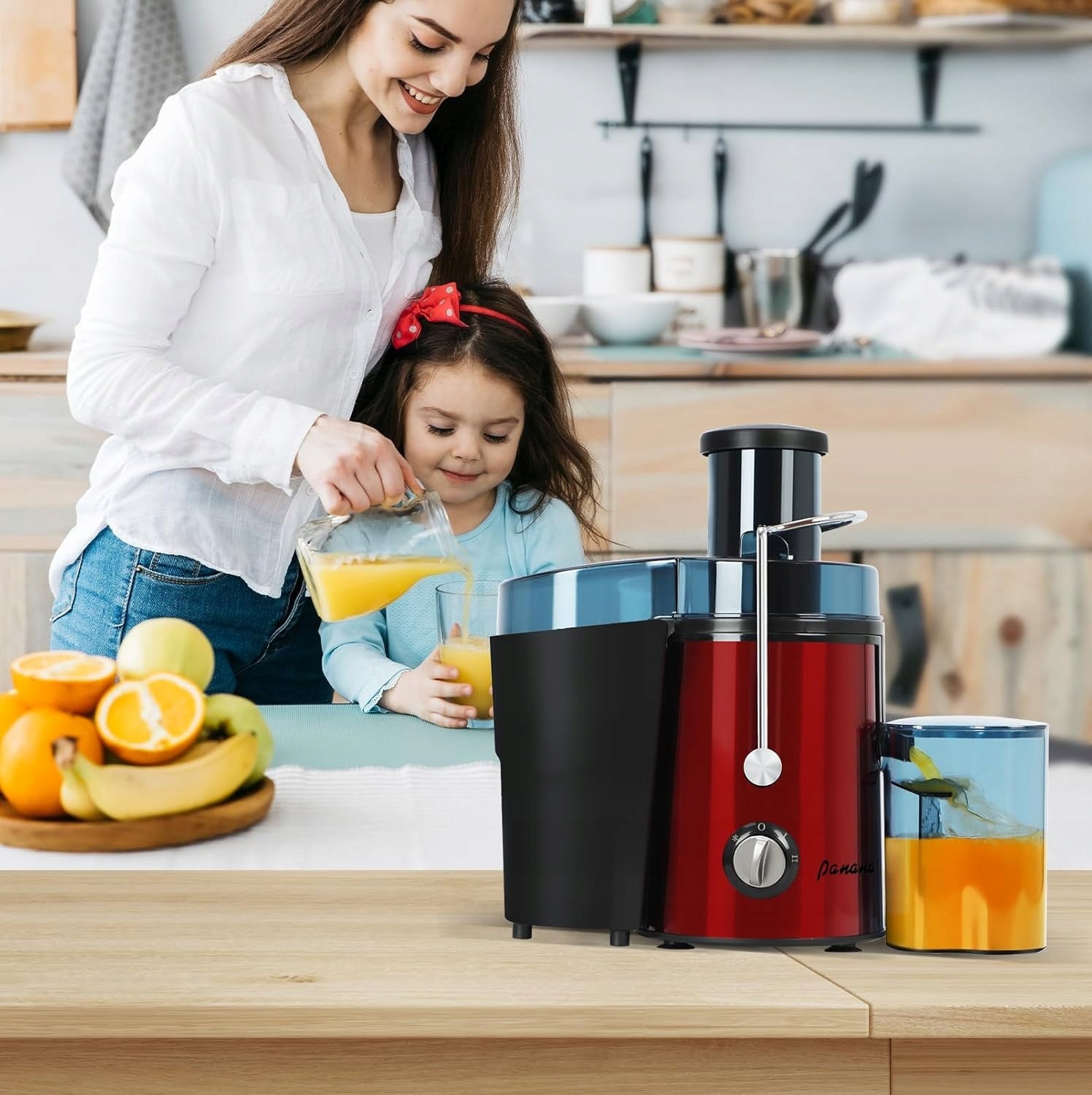 HIGH SPEED JUICER KERCH FRUIT VEGETABLE HOLE 70MM Red Model SOKOWIRÓWKA WYSOKOOBROTOWA do owoców i warzyw