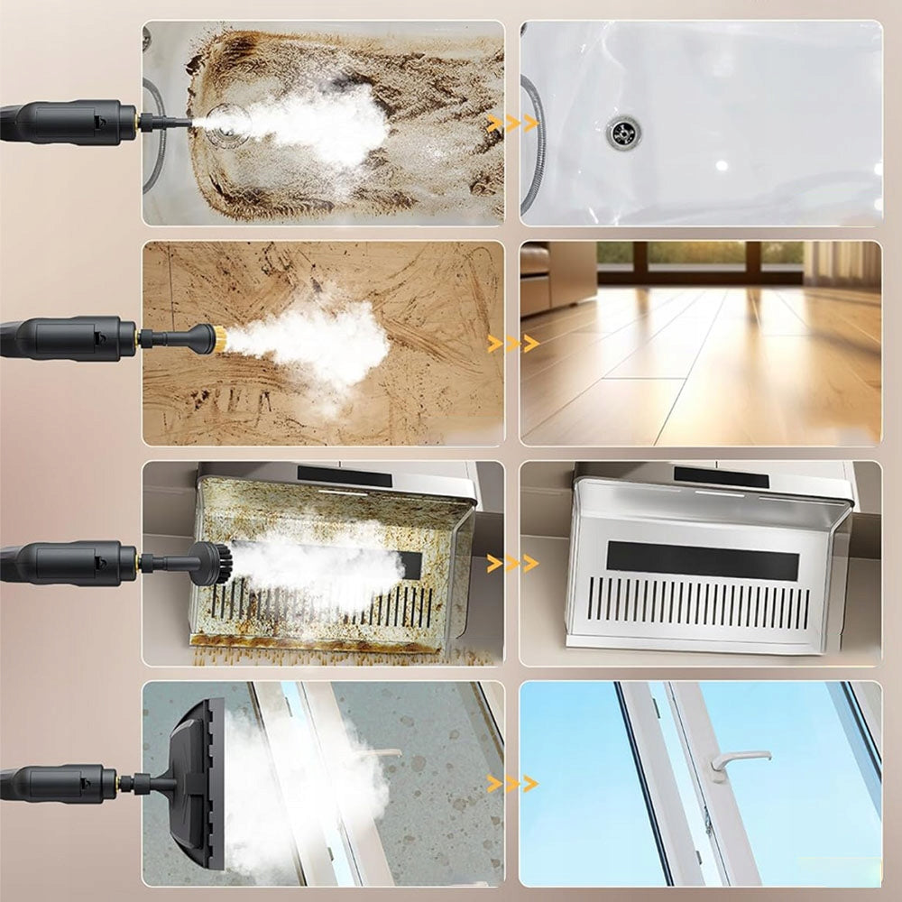 HIGH TEMPERATURE STEAM CLEANER SUITABLE FOR KITCHENS AND BATHROOMS Power 2500 W