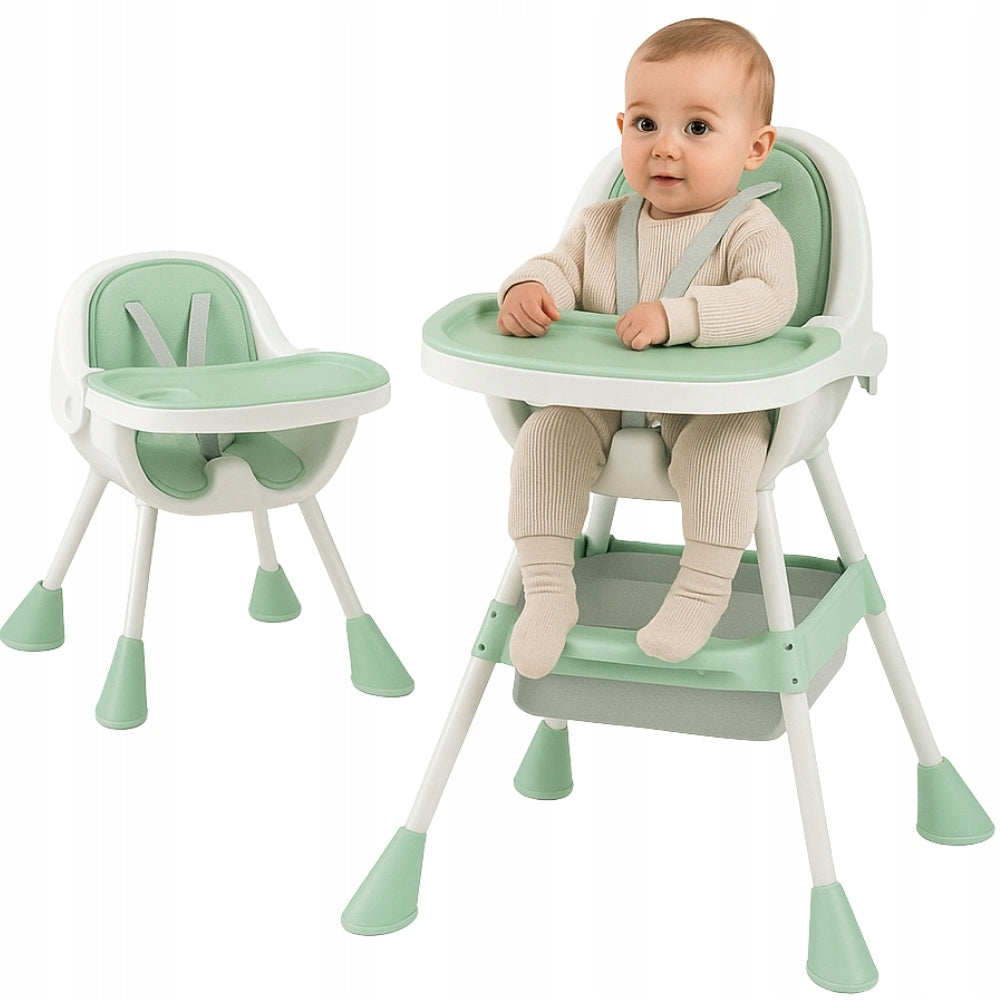 HIGHCHAIR FEEDING CHILDREN SEAT FOLDING CHAIR 3in1 GREEN FREEBIES