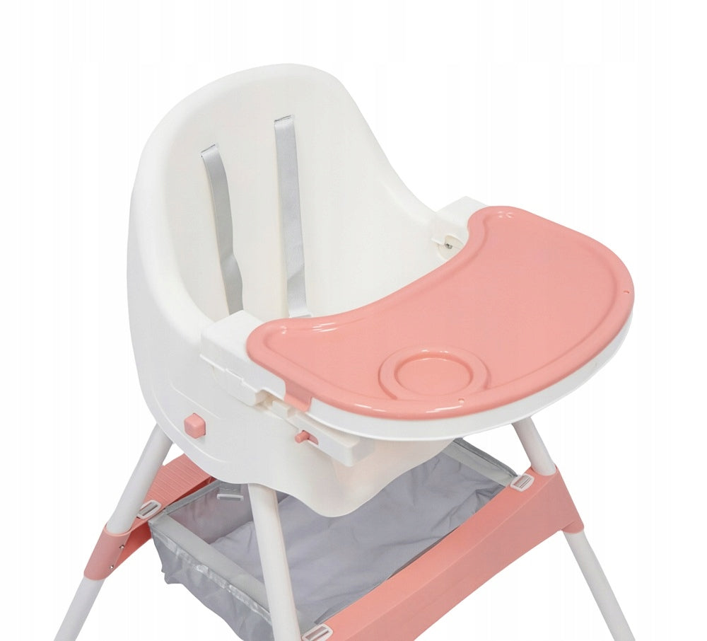 HIGHCHAIR FOLDING SEAT TRAY ADJUSTABLE STRAPS FOR KIDS Manufacturer code LUX Frilo Pink