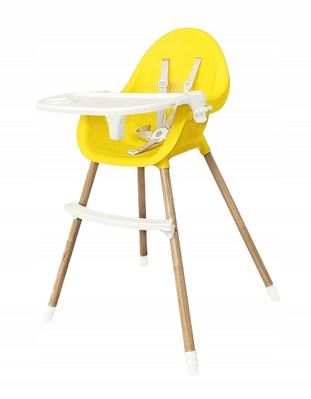 HIGHCHAIR FOR CHILDREN 3in1 TRAY SEAT COLOR YELLOW