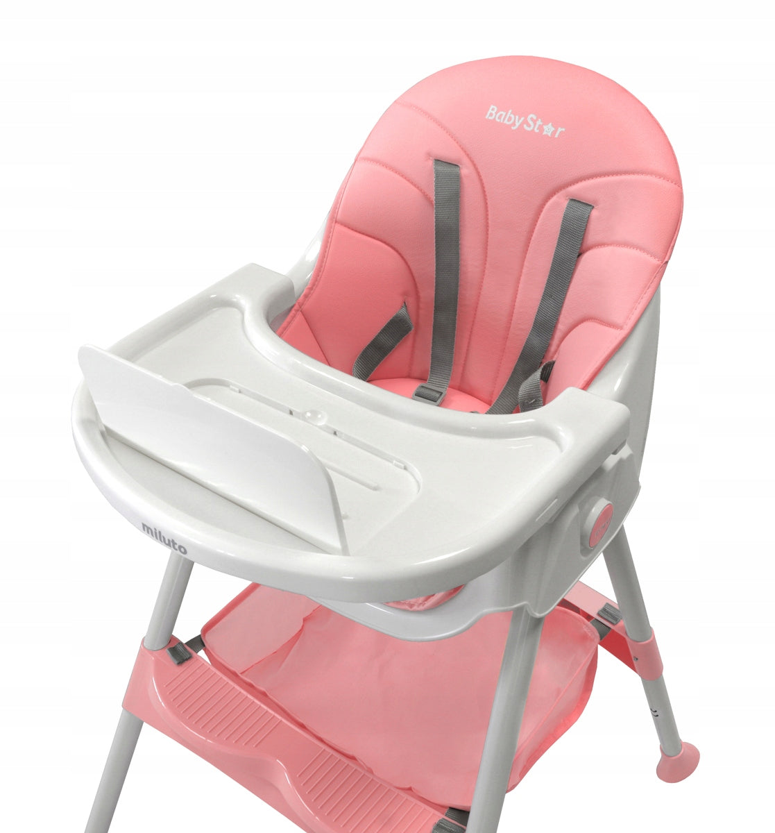 HIGHCHAIR FOR CHILDREN FOLDING TABLE TRAY ACCESSORIES 3in1 MILUTO Manufacturer code Krzesełko do karmienia