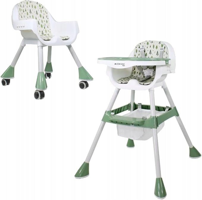 HIGHCHAIR MOBICLINIC FOREST 2in1 WHITE-GREEN