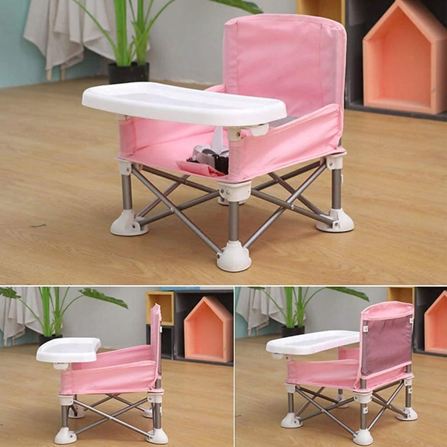 HIGHCHAIR SUITABLE FOR CHILDREN AGED 6 MONTHS TO 3 YEARS Color pink
