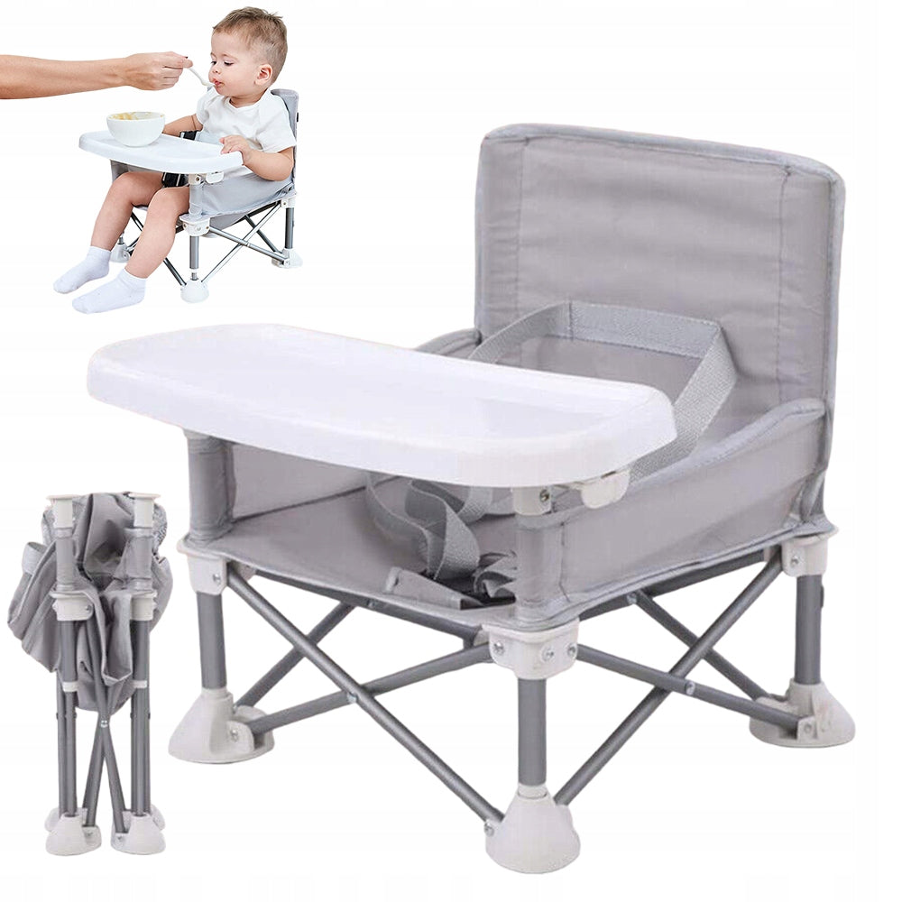 HIGHCHAIR TABLE FOR FEEDING AND PLAYING CHILDREN TRAVEL FOLDING WITH TRAY