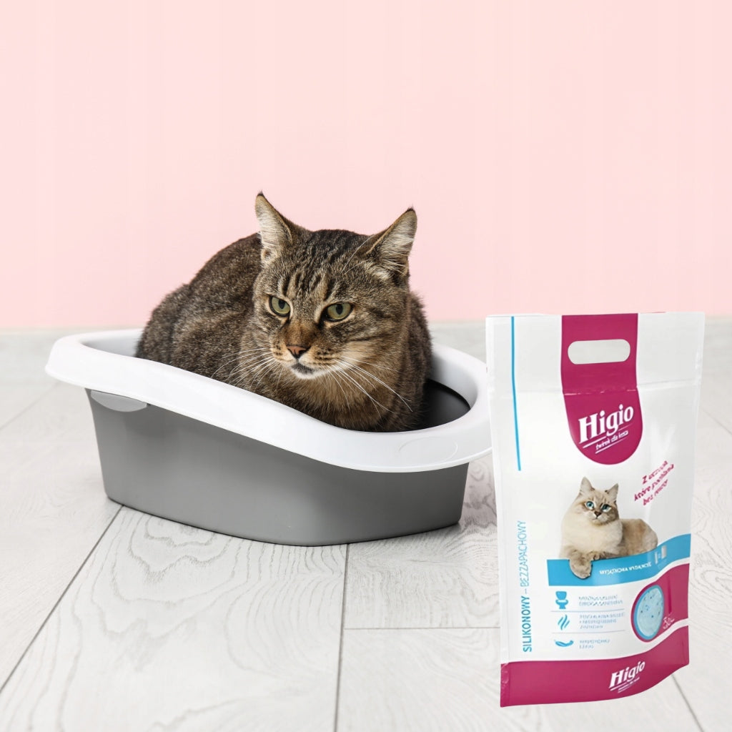 HIGIO Silicone Litter for Cat Colourless Absorbent Unscented 3,8L Packaging status original