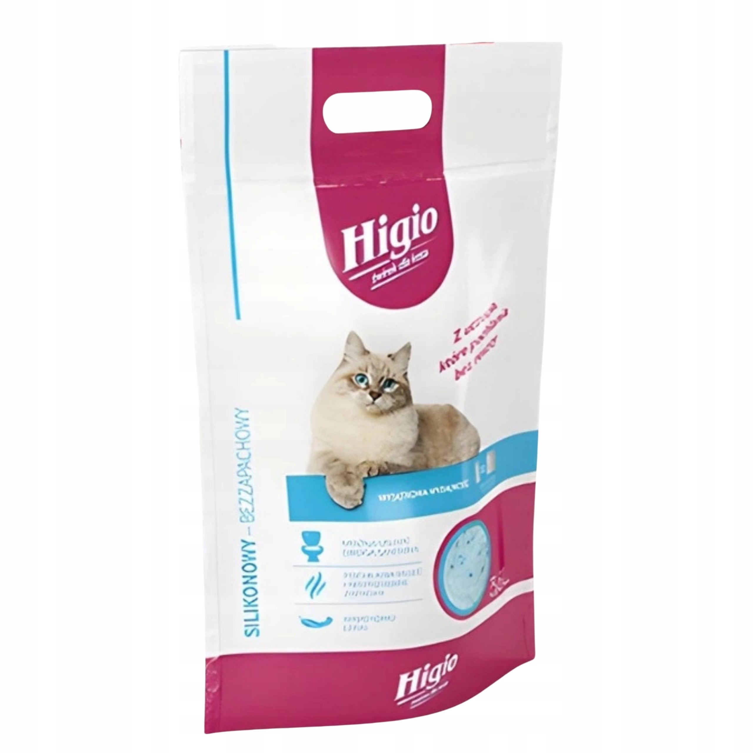 HIGIO Silicone Litter for Cat Colourless Absorbent Unscented 3,8L