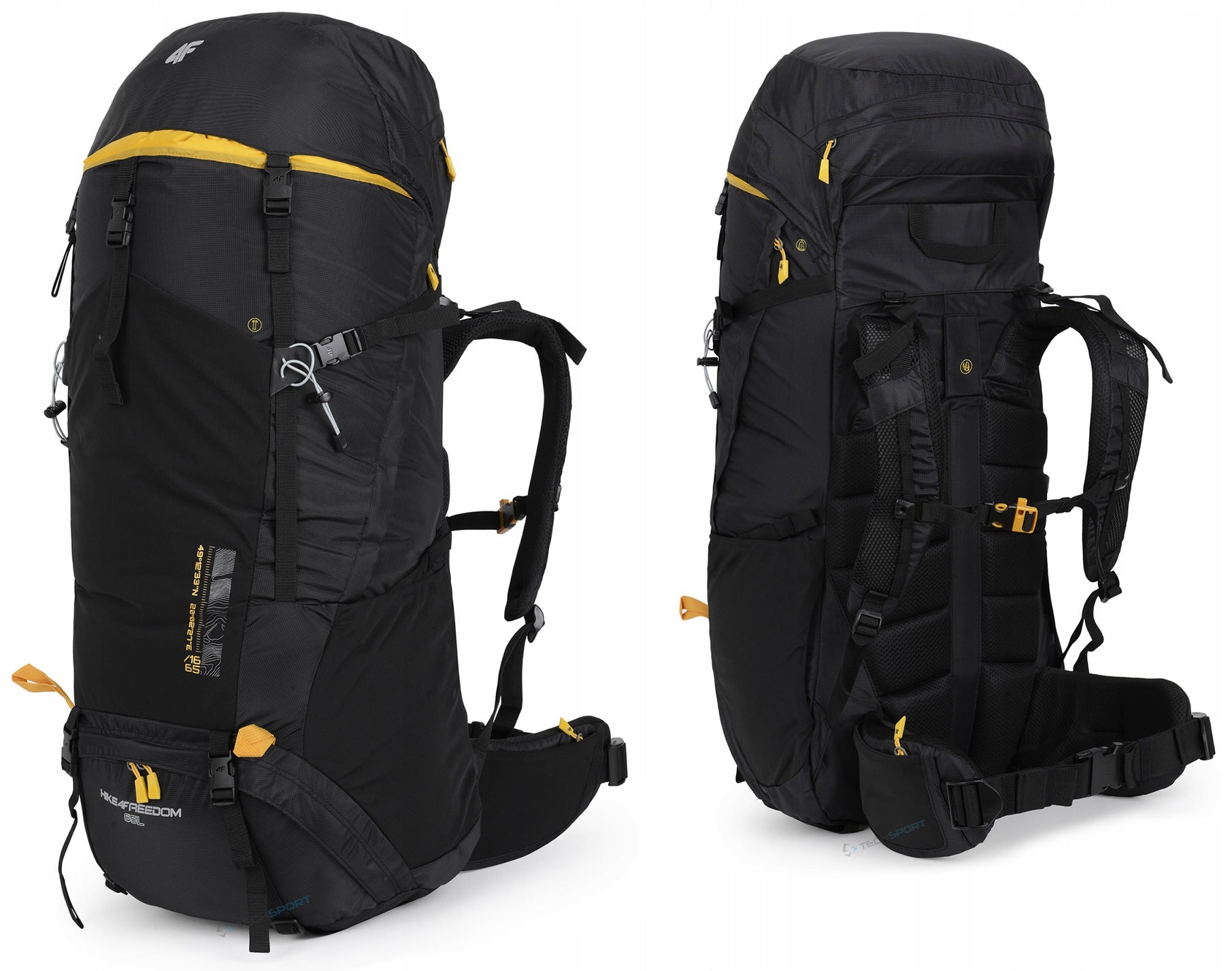 HIKING BACKPACK 4F HIKE4FFREEDOM 65L WITH COVER
