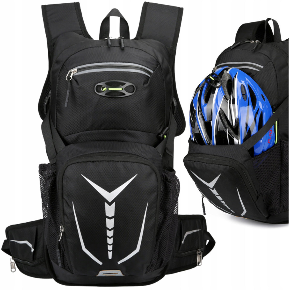 HIKING BACKPACK SPORTS LIGHTWEIGHT FOR UNIVERSAL BIKE BLACK 12L