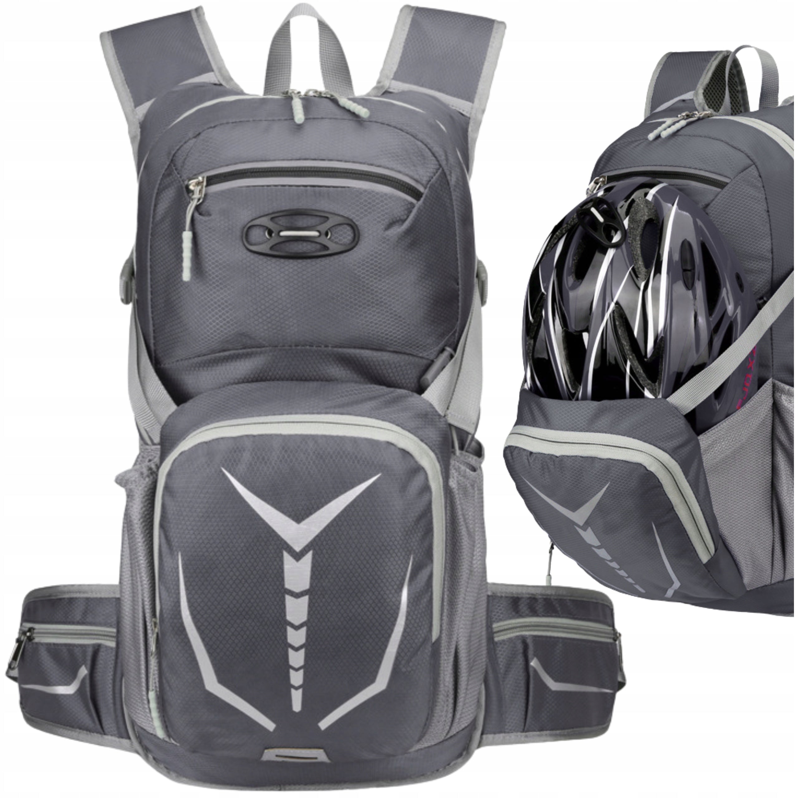 HIKING BACKPACK SPORTS LIGHTWEIGHT FOR UNIVERSAL BIKE GREY 12L