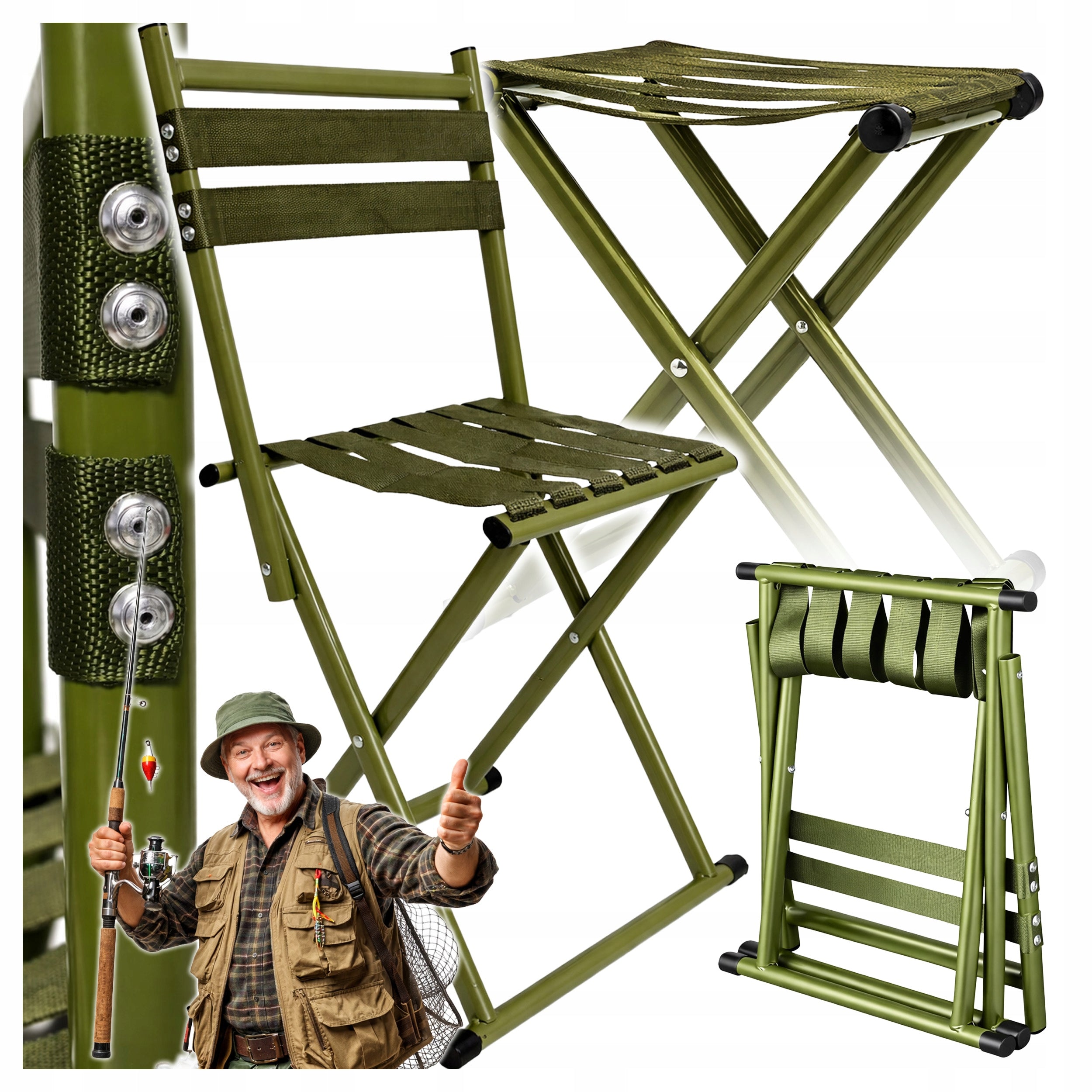 HIKING CHAIR FISHING FOLDING Camping Chair 2pcs