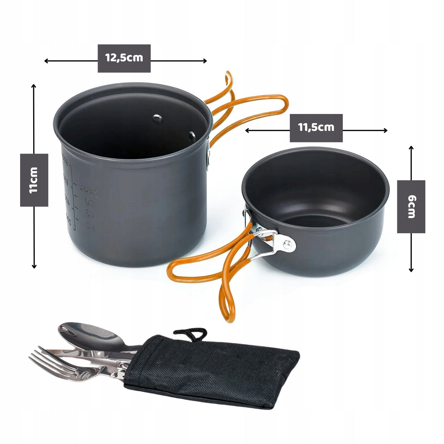 HIKING DISHES FOLDING CUTLERY POT SET FOR CAMPING Packaging status original