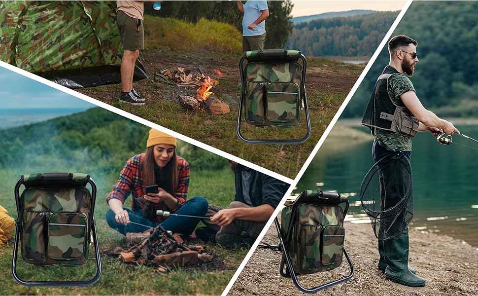 HIKING FISHING CHAIR BACKPACK HIGHCHAIR FOLDING BACKPACK 2 IN 1 Model KRZESŁO WĘDKARSKIE