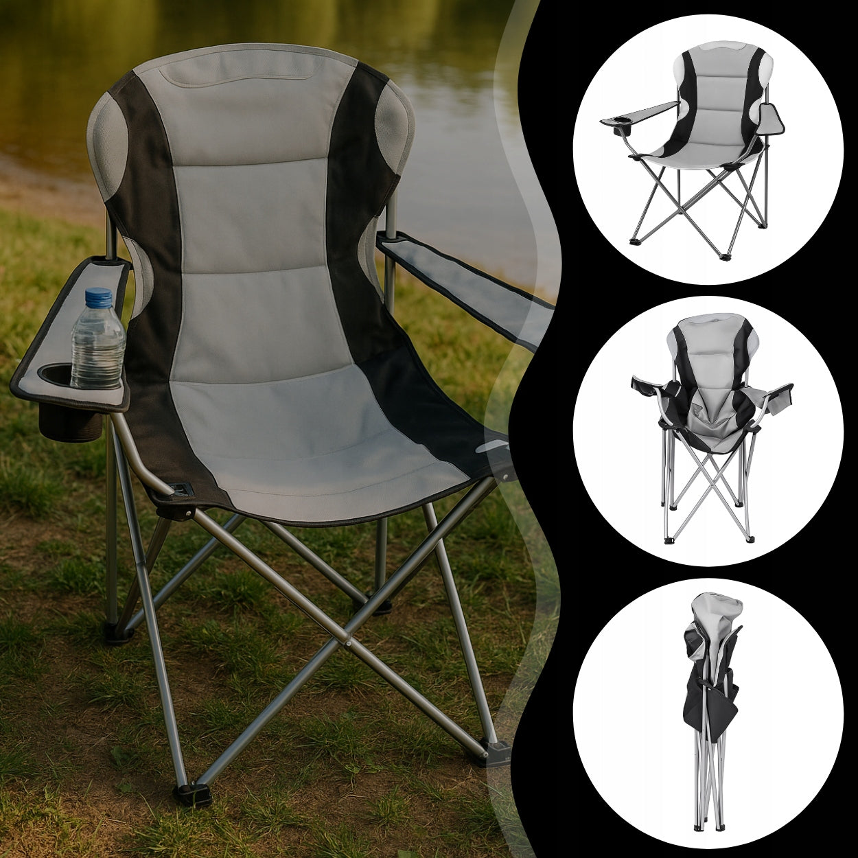 HIKING FISHING CHAIR FOLDING LARGE FOR FISHING CAMPING EAN (GTIN) 5906186328714