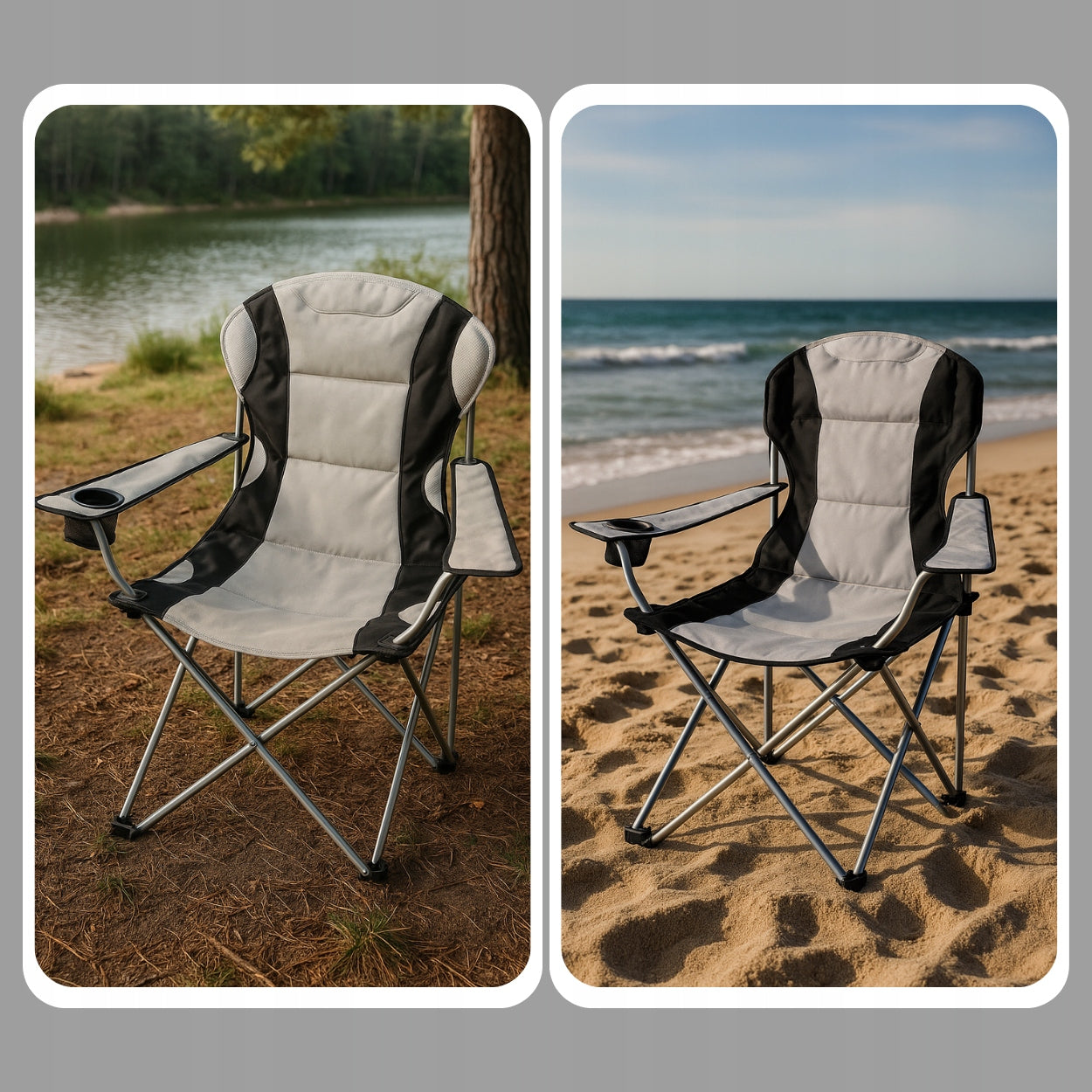 HIKING FISHING CHAIR FOLDING LARGE FOR FISHING CAMPING Model krzesło kempingowe turystyczny na ryby