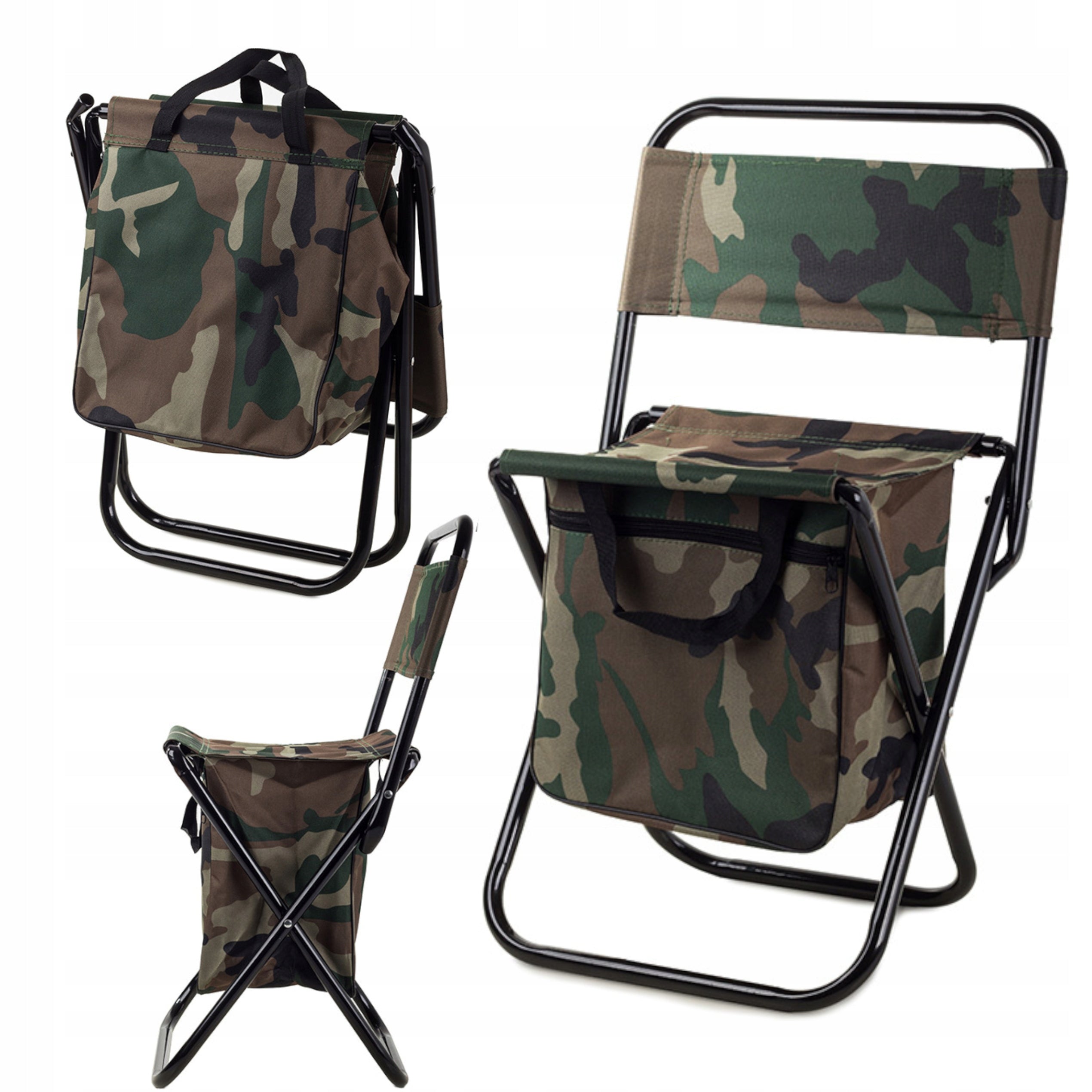 HIKING FISHING CHAIR WITH BAG FOLDING 2IN1 CAMO Small Manufacturer code LET-KW-01