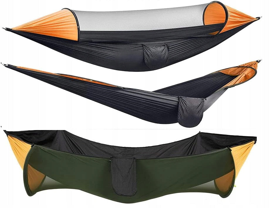 HIKING HAMMOCK MOSQUITO NET TENT HANGING TREE CAMPING Total length 280 cm