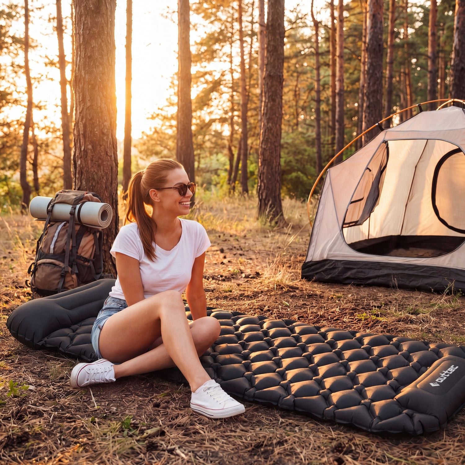 HIKING MAT INFLATABLE TREKKING MAT LIGHT 238X70X5CM OUTTEC Packaging status original