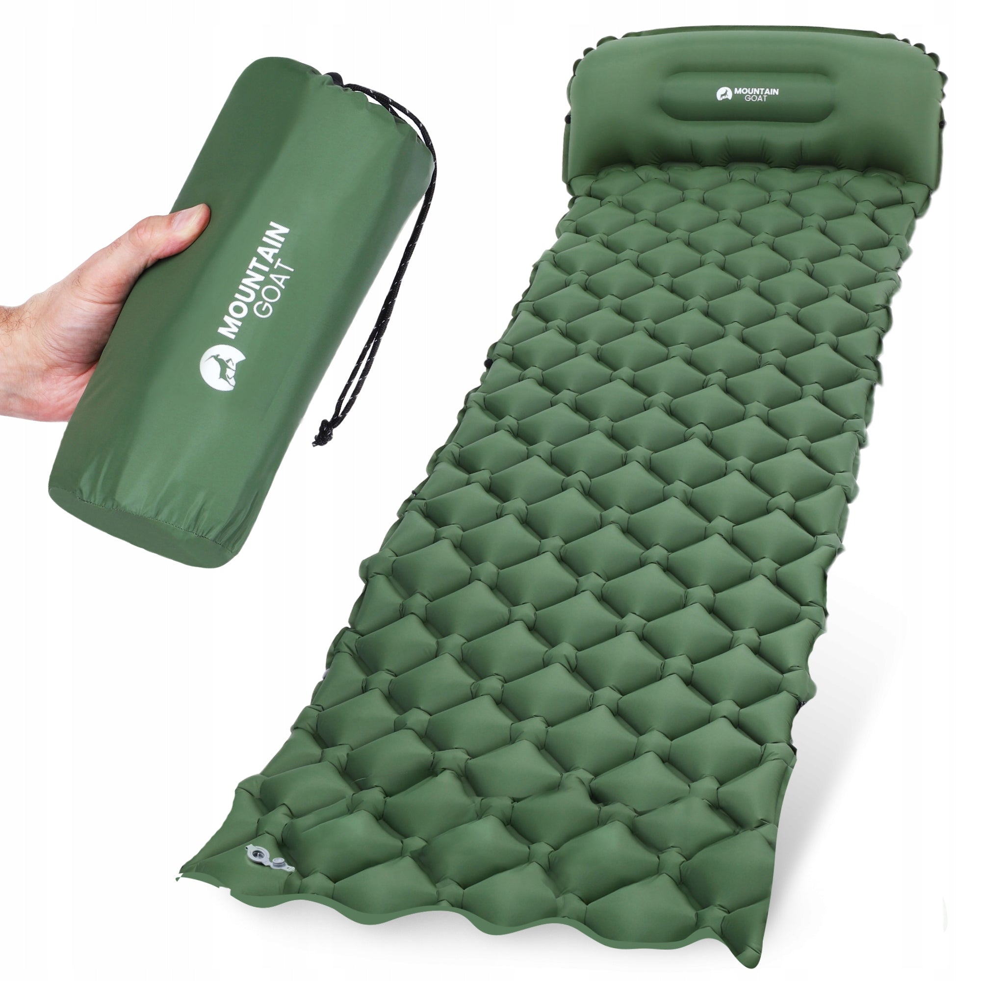 HIKING MATTRESS SINGLE PERSON INFLATABLE TREKKING MOUNTAIN GOAT 190CM