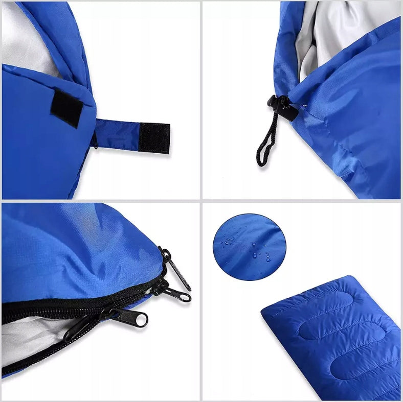 HIKING SLEEPING BAG 210x70 cm WARM MUMMY DUVET LIGHT 2in1 HOOD COVER Manufacturer code MBG1754-10