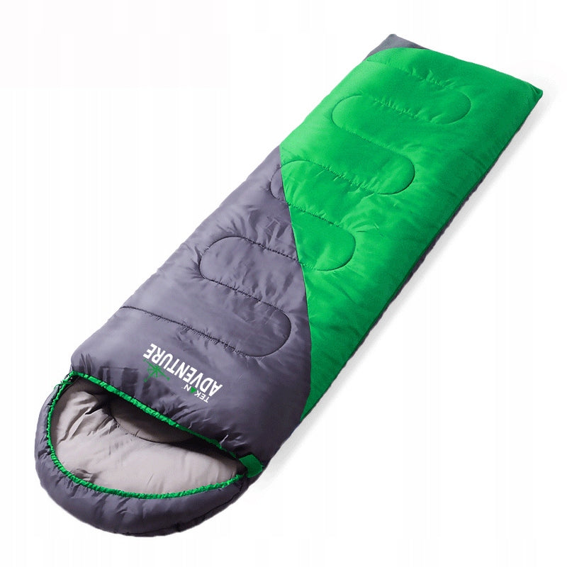 HIKING SLEEPING BAG WARM MUMMY LIGHTWEIGHT 2in1 DUVET HOOD COVER LARGE 220