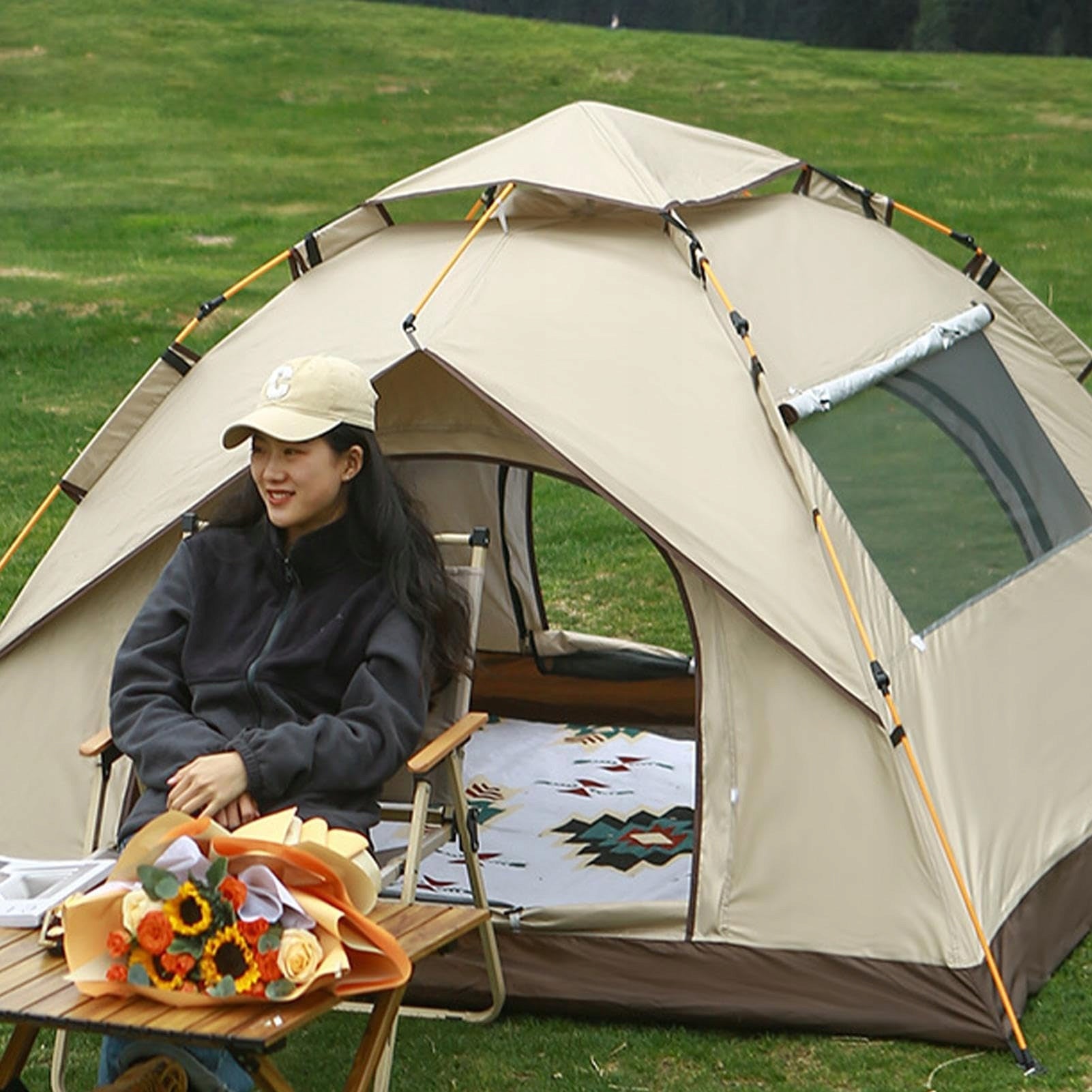 HIKING TENT 2-3 PERSON SELF-FOLDING CAMPING 210x150cmx125CM Manufacturer code CA0012GRY