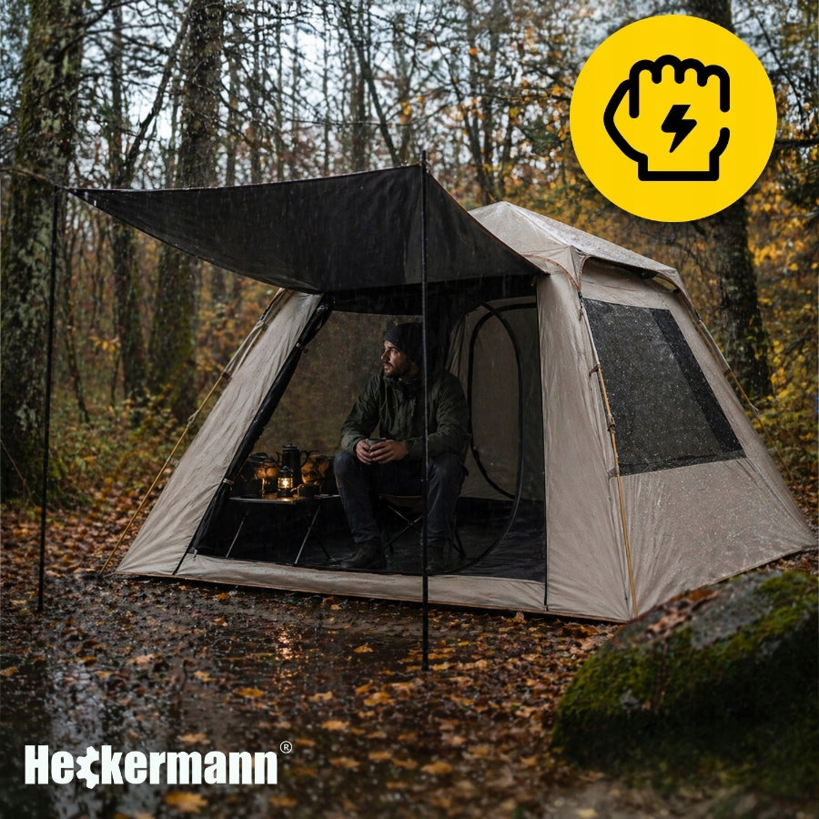 HIKING TENT 3 PERSON FOLDING CAMPING WATERPROOF 240x240x155cm Packaging status original