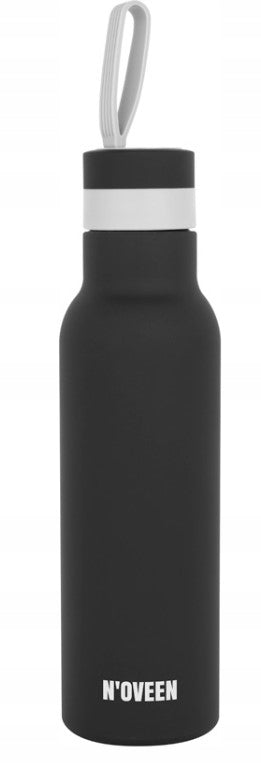 HIKING THERMOS THERMAL BOTTLE 500ml N'OVEEN TB150 BLACK STEEL