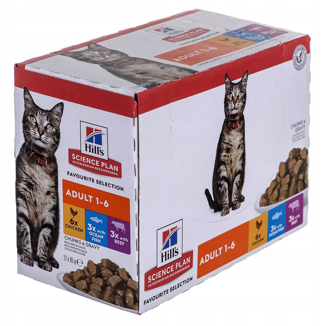 HILL'S Feline Adult Multipack Classic - 12x85g sachet