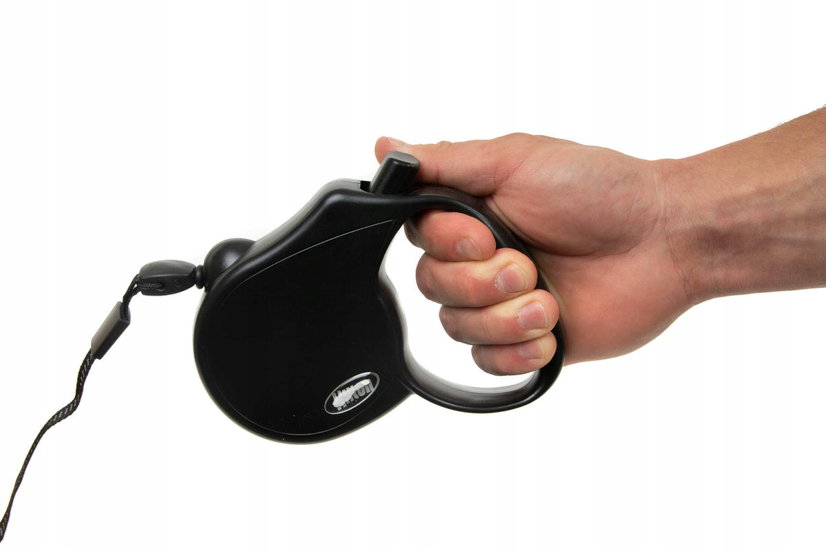HILTON Automatic leash for dog Basic 2 black Material cord