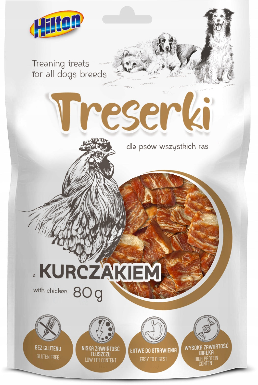 HILTON CHICKEN TRAINERS DOG TREATS 80g