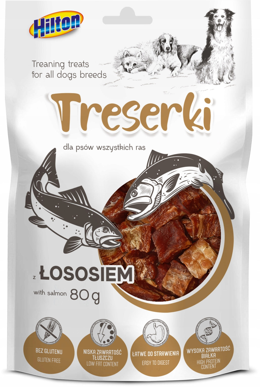 HILTON TRAINERS WITH SALMON TREATS FOR DOGS 80g