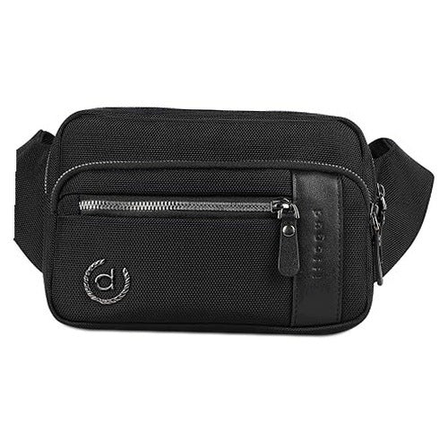 HIP BAG NYLON BLACK UNISEX SHOULDER STRAP ADJUSTABLE FOR HOME