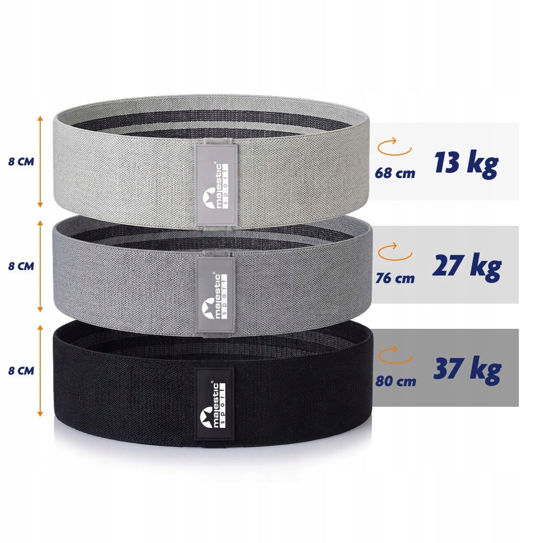 HIP BAND Exercise Rubber Set Fitness Resistance Bands x3 Kind rubber