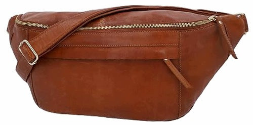 HIP SACHET LEATHER BROWN WOMEN'S VINTAGE FESTIVAL leather