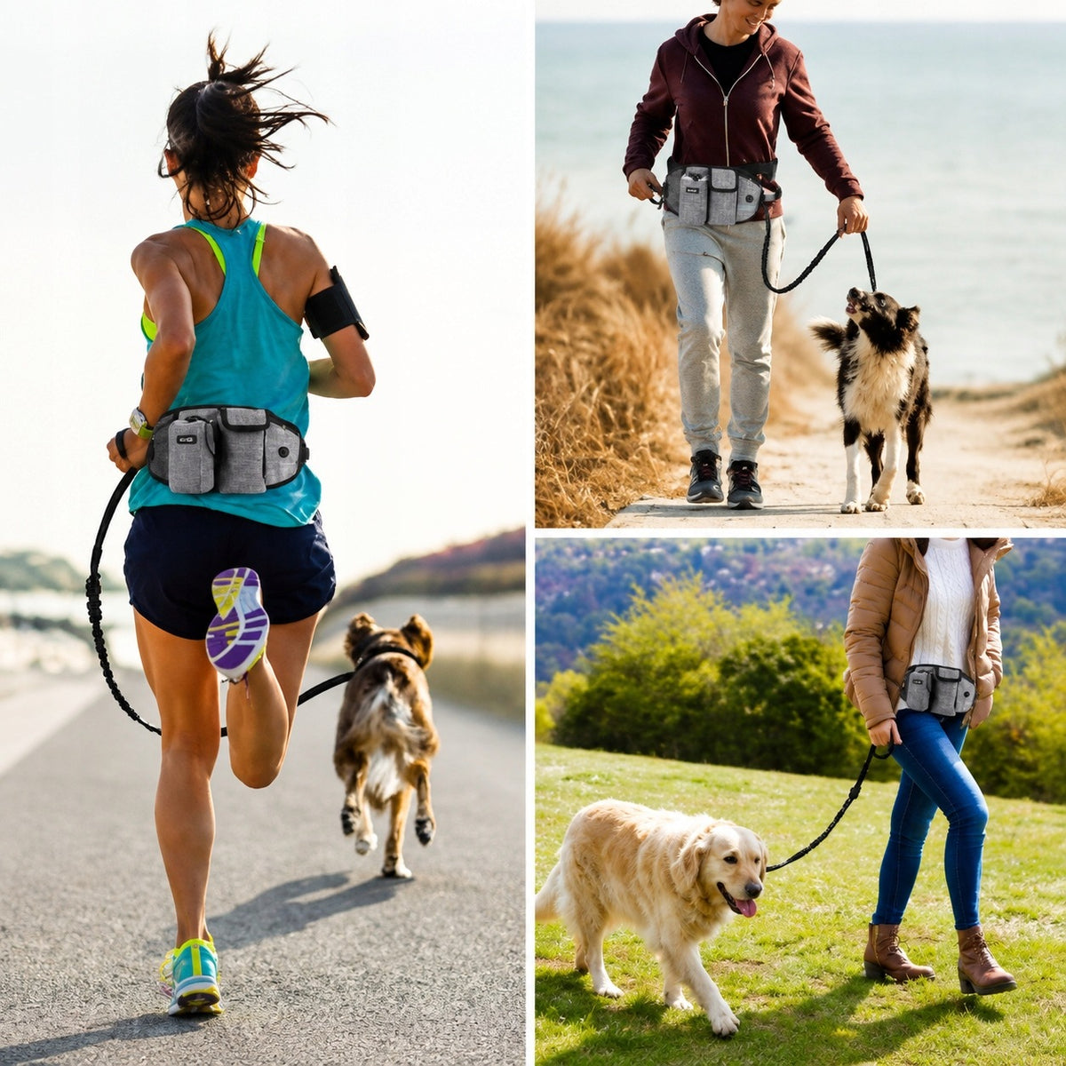 HIP WITH DOG LEASH FOR RUNNING HQ 2,5m very Manufacturer code YFDZ-6910224733414