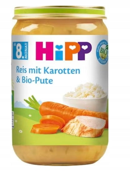 HIPP BIO TURKEY WITH RICE AND CARROTS 220G DINNER FOR CHILDREN FROM 8 MONTHS Brand Hipp