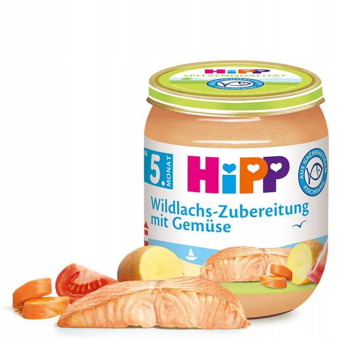 HIPP SALMON CREAM WITH VEGETABLES FOR DINNER AND SANDWICHES 5m