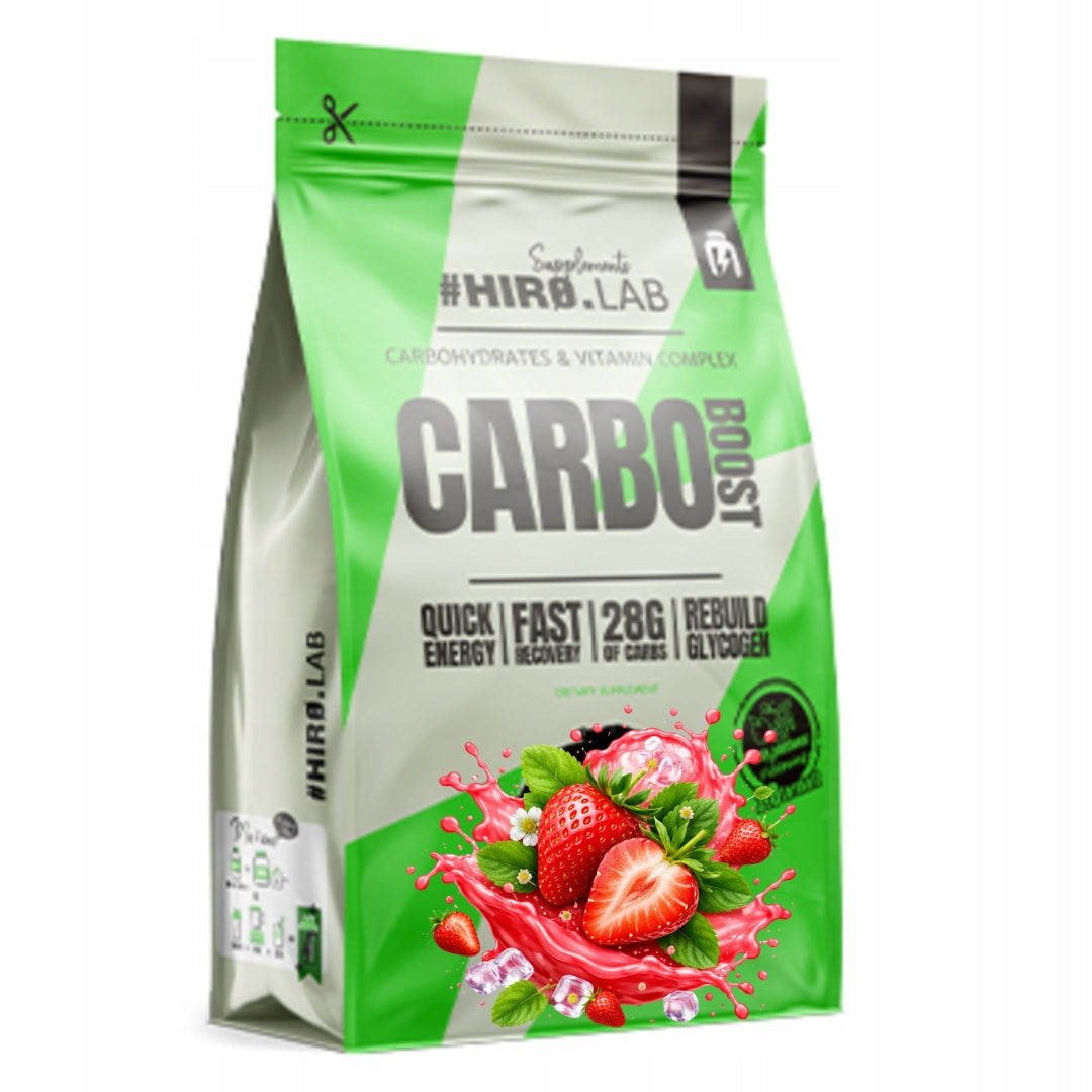 HIRO.LAB Carbo Boost 2.0 strawberry flavor 1000g carbohydrates dextrose
