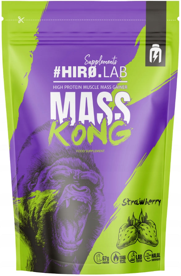 HIRO.LAB Mass KONG High Calorie Gainer Strawberry Mass 1000 g