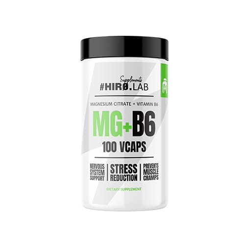 HIRO.LAB Mg B6 100 vcaps Magnesium Vitamin B6 / cramps, stress, fatigue